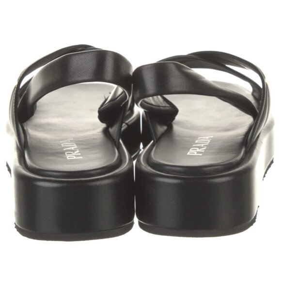 Prada Leather Slingback Sandals - Picture 4 of 11